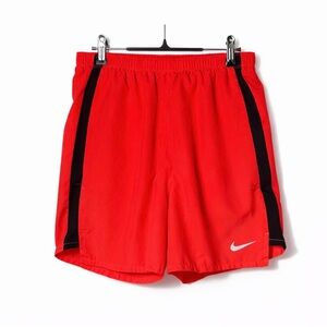Reddish Orange Nike Mens Dri-fit running athletic shorts